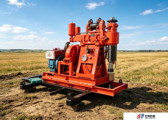 Challenging Geological Areas XY-1A Borehole Drilling Machine Diesel Engine Rig