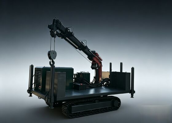 0-10tons Steel Crawler Chassis With 360° Rotating Lifting Boom