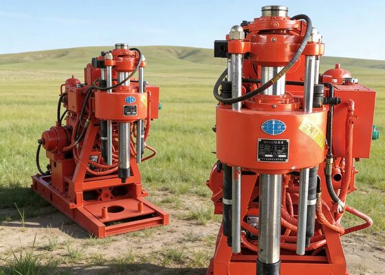 200M 깊은 구멍 코어 고급 휴대용 드릴 리그 디젤 / 전기 전력